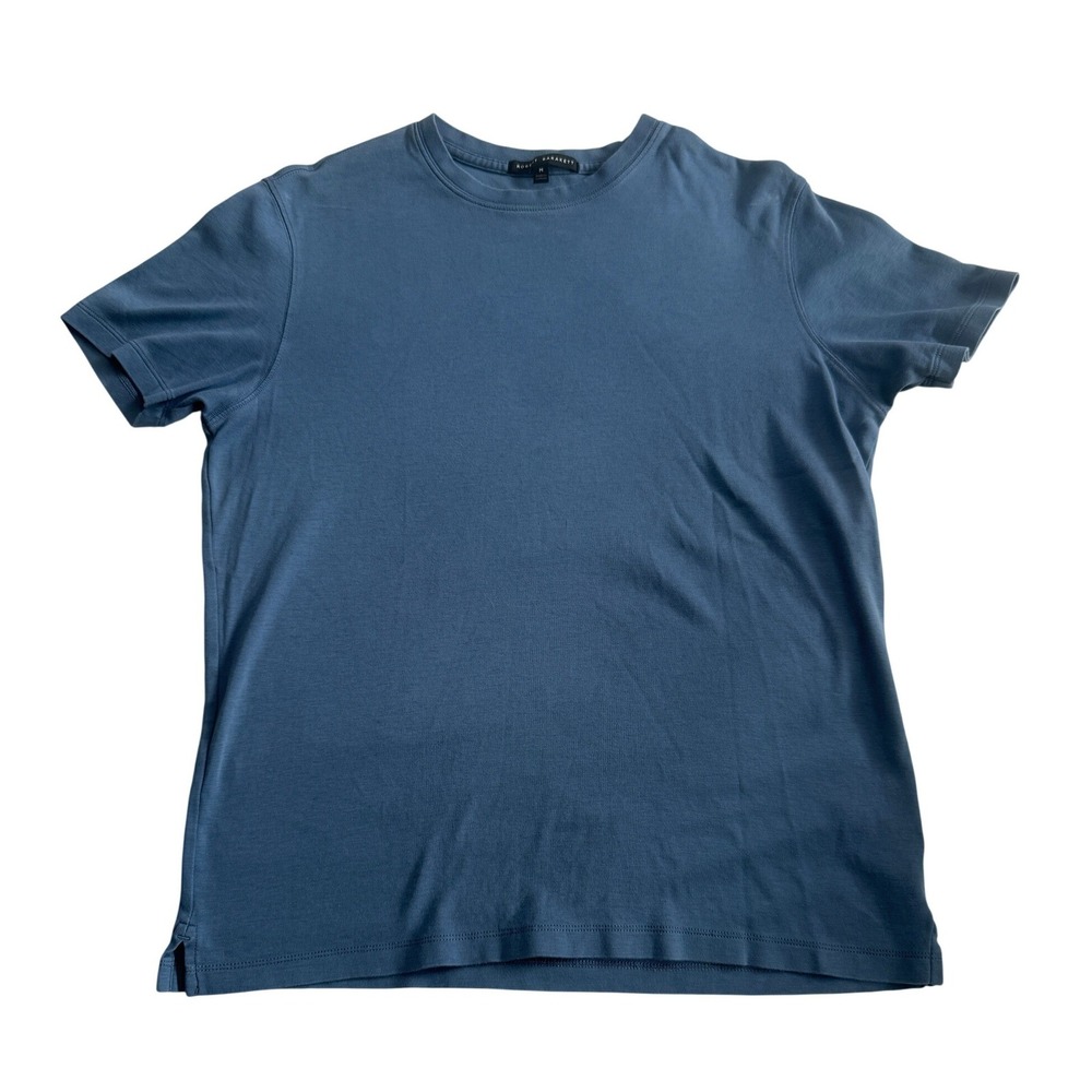 ROBERT BARAKETT T-Shirt Slate Blue Pima Cotton Crewneck‎ Short Sleeve Tee Mens M